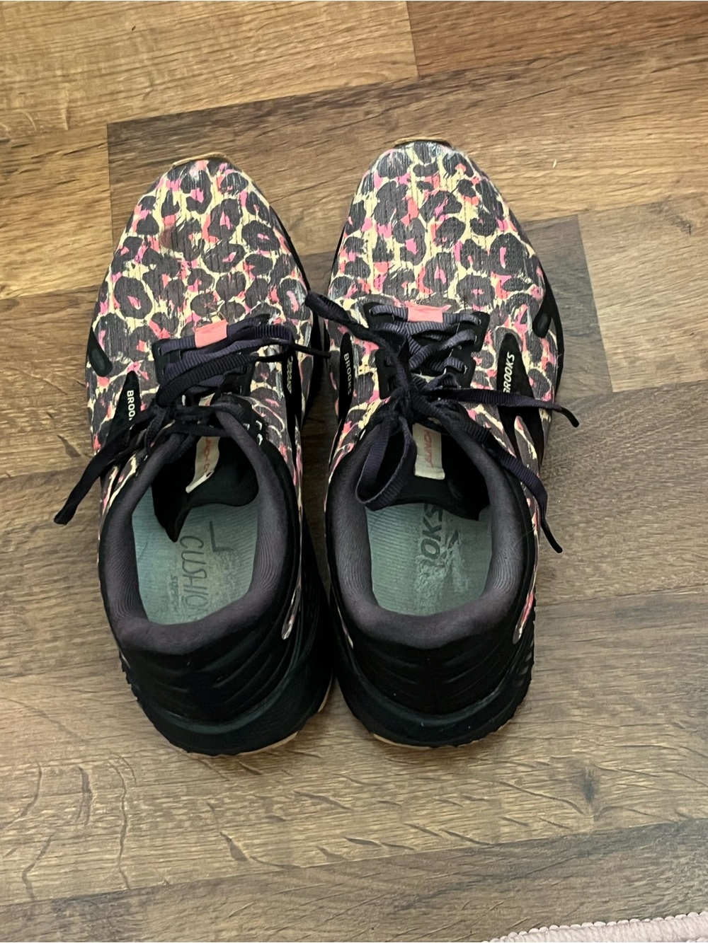 Brooks Women's Leopard Print Running Sneakers - Pink & Black